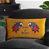 furn. Inked Wild Velvet Piped Cushion Cover