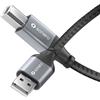 Sonero® Cavo USB 2.0, cavo di collegamento, cavo stampante, da spina A a spina B, 480 MB/s, grigio siderale/nero, 5,00 m