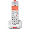 SPC Comfort Kairo - Telefono cordless anziani con tasti grandi, suono extra amplificato, compatibile con apparecchi acustici, funzione blocco chiamata, segnale luminoso, 2 memorie dirette - Bianco