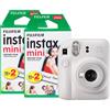 Fujifilm Instax Mini 12 White + 2 Pellicole da 20 foto, Fotocamera a stampa immediata