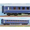 ACME 51030 carrozza Ub FS blu fascia bianca, logo TV, un vestibolo, tubolari FS