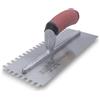 Marshalltown Frattazzo dentato Marshalltown, tacca:SQ-6x10x6 mm con impugnatura DuraSoft, in acciaio, per piastrellisti, dimensioni: 279x114 mm