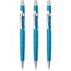 Pentel 0,7 mm (P207), colore blu, serie P200, matita portamine con gomma, confezione da 3