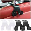 JNNJ 4 Pezzi Universale Ganci Poggiatesta Auto, Gancio per Lo Schienale Del Sedile Dell'auto, Ganci Organizzatore Conservazione per Sedile Posteriore, Auto Ganci Organizer Auto per Vestiti Cappelli