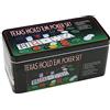 ISDI Set da poker in metallo, 200 fiches da poker, 2 mazzi, pulsante dealer, piccolo cieco, big blind, tappetino da gioco