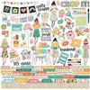 Simple Stories Hey Crafts GL STCKRS 12X12COMBO, 0, taglia unica