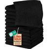 Utopia Towels, Set di 12 asciugamani in 100% cotone filato ad anelli, salviette per il viso, altamente assorbenti e morbidi (nero)