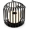 BRILONER - Mini lampada da tavolo a LED senza fili con cestello in metallo, lampada da comodino dimmerabile, lampada da scrivania, lampada da tavolo per esterni e interni, 9x10 cm, nero