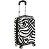 Rockland Safari Hardside Spinner Wheel Bagagli, Zebra, Taglia unica, Melbourne Hardside - Trolley espandibile con ruote girevoli