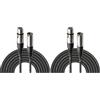 Stagg Cavo da microfono a mixer SMC6 da 6 metri XLR (m) -XLR (f), nero (Confezione da 2)