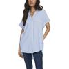 ONLY Onlfenna S/S Camicia Larga Wvn Noos Donna, Cloud Dancer/Strisce: Blue Mirange Stripe, M