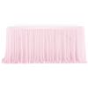 Gonna da tavolo in tulle Tovaglia a pieghe con volant per la decorazione di  nozze Decorazione per tavolo da pranzo con tutù per doccia per feste-9(ft)  78x275 cm-rosa : : Casa e