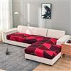 ZZDZW Copridivano 3 Posti con Penisola Copri Divano Angolare a Destra a Sinistra Elasticizzato Copridivani a SX a DX Elasticizzati Universali Copertura Fodera per Divano Sofa Cover