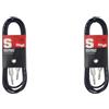 Stagg SAC3PS DL Cavo S Serie per Strumenti Musicali Deluxe da Jack a Jack 6.3 mm, 3m (Confezione da 2)