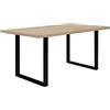 Forte TABLES Tavolo non allungabile, in legno derivato, rovere Sonoma, 160 x 74,7 x 90 cm