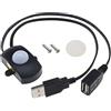 YINETTECH Interruttore sensore di movimento PIR DC 5V-24V 4A Interruttore sensore di presenza per illuminazione a LED Rilevatore di sensore automatico Striscia LED Interfaccia USB Nero