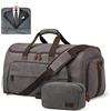 S-Zone Borsa bagagli a mano da viaggio trasformabile, borsa da viaggio, borsa da viaggio per uomini e donne, 2 in 1, valigetta sospesa, borsa da viaggio business con beauty case, grigio., 50 l