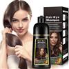 AMZSEA Shampoo colorante naturale per capelli neri, shampoo colorante, nutrimento e tintura dei capelli neri per uomini e donne in 10-15 minuti (Chestnut Brown)