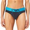 Emporio Armani Underwear Brief Iconic Waistband Slip, Blu Marino, S Uomo