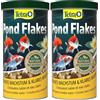 Tetra Pond Flakes 1 L Mangime per Pesci in Fiocchi, Ottimale per Pesci Giovani e di Piccole Dimensioni del Laghetto da Giardino (Confezione da 2)