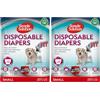 Simple Solution Nuovi 'True Fit' Pannolini Monuso per Cani Femmina con Idicatore di Bagnato Piccolo - 12 pezzi (Confezione da 2)