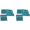 Magie di Casa Porta Posate in Panno cm.35x62 Ricamato - per 12 Posate - imbustato a 1 - Made in Italy (Verde) (Confezione da 2)