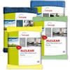 ALCLEAR International 961000 Set di 4 Panni in Microfibra per Cucina, 32 x 36 cm, Panno a Secco con Trama a Nido d'Ape, 60 x 40 cm, Panno Pulente Antibatterico 17 x 23 cm, Giallo, Verde e Multicolore