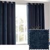 Yard Heavy Chenille Coppia Di Tende Ad Occhiello - Foderate Filtrante Per La Luce Velluto Morbido Tende (Marina - Larghezza 117 x Lunghezza 137cm)