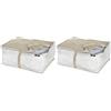 Custodia per coperte Domopak Living - da 95x18x45 cm, Beige - Kasanova