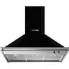 Smeg KD90HNE Cappa aspirante a parete Nero, Acciaio inossidabile 781m³/h A+ cappa aspirante