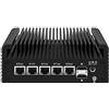 KingnovyPC 4K Firewall Micro Appliance, 5 Port i226-V 2.5G LAN Fanless Mini PC Intel N100, 16GB DDR5 512GB NVMe, 2* HDMI, 4xUSB2.0, 1*DP, 1*Type-C, VPN Router PC, OPNsense, Ethernet AES-NI, ESXi Proxmox Host
