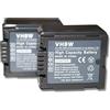 vhbw 2x Batteria compatibile con Panasonic SDR-H280, SDR-H40, SDR-H50, SDR-H60, SDR-H80 videocamera camcorder (1000mAh, 7,2V, Li-Ion) con infochip