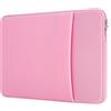 MicaYoung 15,6 Pollici Custodia Portatile Protettiva Borsa Porta PC Computer Notebook Sleeve Cover Compatibile con 15,6 Pollici Acer ASUS Dell HP Thinkpad Chromebook, Rosa