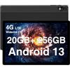 DOOGEE T10 Plus 10.51 Pollici 2K Tablet Android 13, 20GB RAM+256GB ROM (TF 1TB), Octa-Core, 8250mAh, 4G LTE+5G WiFi Tablet PC, 13MP+8MP, Face ID/BT5.0/GPS, Widevine L1, Luce Blu Bassa