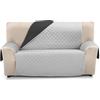 Martina Home Copridivano imbottito reversibile Ambra 2 posti Grigio Nero