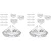 Decoraparty 10 Segnaposti a Forma di Diamante Trasparenti Addobbi Decorazioni Segna Tavolo Fermaposti Decorativi per Matrimonio Battesimo, 4 cm (Confezione da 2)
