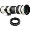 keppy Camera MF Super Teleobiettivo zoom F/8.3-16 420-800mm T Mount con anello adattatore universale 1/4 filettatura di ricambio per Canon EF fotocamere EOS 80D 77D 70D 60D 60Da 50D 7D 6D 5D T7i T7s