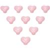 oumuik 10 pezzi maniglie per armadio, Pomelli in ceramica a forma di cuore, tiratori per cassetti, tiratori per mobili (rosa)