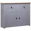 vidaXL Credenza Panama Range Mobiletto con Cassetti e Ante Rustica Robusta Classica Armadietto Madia 93x40x80 cm Grigia Legno Massello di Pino