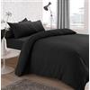 Sleepdown Lenzuolo con angoli in jersey mélange, caldo, confortevole e facile da pulire, tinta unita, per letto king, antracite