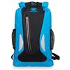 Wantalis - Zaino impermeabile da 25 litri + 1 tasca con cerniera e 2 tasche a rete, unisex, per adulti, blu, 45 x 32 x 20 cm