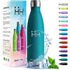 HoneyHolly Borraccia Termica, Doppia Parete Bottiglia Acqua in Acciaio Inox - 500ML - Senza BPA, Antigoccia, per Palestra, Scuola, Sport, Ufficio