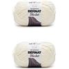 Bernat Blanket Filato in poliestere vintage, bianco, da 300 g, super spesso n. 6, pesante, per lavori a maglia e all'uncinetto, 200 m, confezione da 2