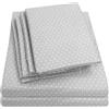 Sweet Home Collection Lenzuola King Size - 6 pezzi 1500 Supreme Collection Fine spazzolato microfibra profonda tasca King Set biancheria da letto - 2 federe extra, ottimo rapporto qualità prezzo, king size, grigio a pois