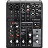 YAMAHA Mixer Yamaha AG06MK2 Mixer a 6 Canali per Streaming Live con Interfaccia Audio USB, per Windows, Mac, iOS e Android, Nero