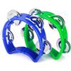 Flexzion - Tamburello con campana a mano, strumento musicale a percussione (Blu & Verde)