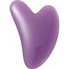 Generic Guasha Board, raschietto per cera d'api per la cura della pelle, massaggiatore per il viso, agopuntura, per occhi Gua Sha (viola)