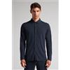 Intimissimi Camicia Piquet In Soft Silk Blu