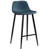 Zons Blu Easy TO Clean Tabouret Bar Look Tessuto Piedi Nero, x-Large