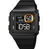 Forrader Orologio sportivo digitale multifunzionale da uomo, doppio fuso orario, impermeabile, in silicone, cronografo, sveglia, luce EL, orologio 12/24 ore, Skm 1877 Oro, Cinturino